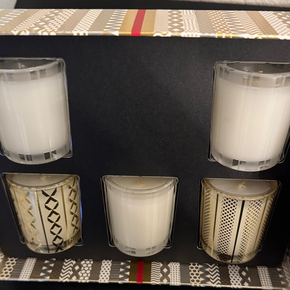 Nest Votive Candle Set - White and Gold. New! - Picture 3 of 3